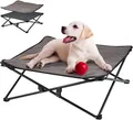 Produktbild: KingCamp Erhöhtes Hundebett Hundeliege Haustierbett 77 x 77 x 30 cm Schwarz