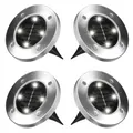 Produktbild: Disk Lights - LED-Solar Gartenleuchten - Bodenleuchten - 4 Stk. Wegleuchten