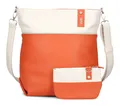 Produktbild: zwei Jana J12 Umhängetasche Schultertasche Kosmetiktasche Papaya orange beige