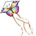 Produktbild: Glanxy Schmetterlings Drachen - Lenkdrachen für Kinder und Erwachsene, Einfach zu Fliegen - 100 x 73 cm Kinderdrachen, Einleiner Flugdrachen für Anfänger mit 80 m Drachenschnur für Strand Parkausflüge