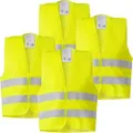 Produktbild: PURAHELP Warnweste Auto, gelb, 4 Erwachsenenwesten, DIN EN 20471, Universalgröße