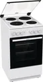 Produktbild: Gorenje GE5A 22 WH Elektrostandherd mit Elektro-Edelstahl-Kochfeld - 50cm - 74 Liter - PerfectGrill - Pizzamodus 300° C - weiß