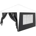 Produktbild: 24MOVE® Pavillon Seitenteile 2er Set 2x3m mit Fenster & Reissverschluss, wasserdicht, grau - für Partyzelt, Festzelt, Festivals