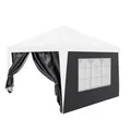 Produktbild: 24MOVE® Pavillon Seitenteile 2er Set 2x3m mit Fenster & Reissverschluss, wasserdicht, grau - für Partyzelt, Festzelt, Festivals