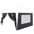 Produktbild: 24MOVE® Pavillon Seitenteile 2er Set 2x3m mit Fenster & Reissverschluss, wasserdicht, grau - für Partyzelt, Festzelt, Festivals