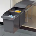Produktbild: Hailo Einbaumülleimer AS Tandem 15/15, 3650101, für Schränke ab 30cm, Kunststoff, 2x 15 Liter