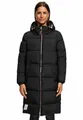 Produktbild: MARIKOO Damen Winterjacke (S-3XL) - Steppjacke, lang geschnitten, gefütterte Kapuze mit Kordelzug, Warme Jacke Frauen - N024 (XXL, Schwarz)