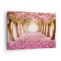 Produktbild: Wandbilder 70x50cm Leinwandbild Baum Blumen Kirsche Natur Klein Bilder Wanddeko