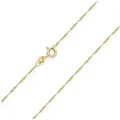 Produktbild: Materia Goldkette Damen Mädchen Gold Singapurkette gedreht K87, 585 Gelbgold, diamantiert goldfarben 50 cm