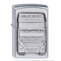 Produktbild: Feuerzeug Zippo King of the Road aus Chrom gebürstet in silber seidenmatt mit
