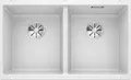 Produktbild: BLANCO SUBLINE 350/350-U | Granitspüle aus SILGRANIT weiß | Einbauart: Unterbau | für 80 cm breite Unterschränke | 2 in 1: zwei Becken, Ein Ausschnitt, nur einmal montiert | [75,5x46x21,2 cm]