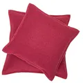 Produktbild: Kissenbezug chinarot Dekokissen aus Baumwolle flauschig weich, 50x50 cm