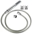 Produktbild: WENKO Waschbecken Brause Schlauch Duo Haken 150 cm Edelstahl Dusche Bad WC