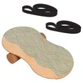 Produktbild: Woodboard Balance-Board Starter Set nachhaltiges Material aus Ahorn Holz & Kork mit Fitnessband