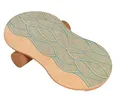Produktbild: body coach Balanceboard Balancierbrett mit Korkrolle Holz Balancetrainer, Balancebrett aus Ahorn Holz / Rolle aus Kork