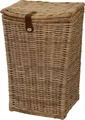 Produktbild: Krines Home Wäschekorb Hoher Wäschekorb in moderner, bauchiger Optik aus natürlichem Rattan