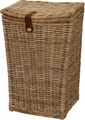 Produktbild: Hoher Wäschekorb in bauchiger Optik aus naturbelassenem grauem Rattan (Klein)
