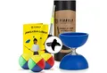 Produktbild: Diabolo Freizeitsport Spielball Jonglierset Diabolo (blau) und 3 Bälle (vierfarbig) (1-St)
