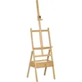 Produktbild: Vinsetto - Staffelei Holz Groß 150-190 Cm Hoch Holzstaffelei Für Leinwände Bis 92 Cm Leinwand Ständer Mit Integriertem Malkoffer Feldstaffeleifür Malerei, Skizze, Hochzeit, Ausstellung