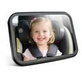 Produktbild: Baby Autospiegel, Drehbarer Nach Hinten Gerichteter Autositz Spiegel mit Breiter, Klarer Sicht, Bruchsicherer&Verstellbarer Konvexer Autorücksitzspiegel für Kleinkinder, Flexibel und Stabil