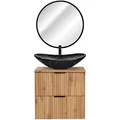 Produktbild: Lomado Badmöbel-Set, Braun, Holzwerkstoff, 62x200x47 cm, Badezimmer, Badmöbelsets & Badmöbelserien, Badmöbel-Sets