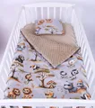 Produktbild: Babydecke BABYLUX Babydecke Krabbeldecke MINKY Kuscheldecke 75x100 cm+KISSEN, BabyLux, K149 - Beige + Dschungel