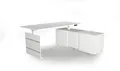 Produktbild: Move 3 Komplettarbeitsplatz, elektrisch höhenverstellbar, Weiß, Ausführung:Rechts