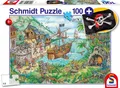 Produktbild: SCHMIDT Puzzle In der Piratenbucht 100 Teile + Geschenk (Piratenflagge)