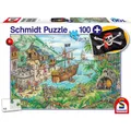 Produktbild: SCHMIDT Puzzle In der Piratenbucht 100 Teile + Geschenk (Piratenflagge)