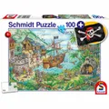 Produktbild: Schmidt Spiele Kinderpuzzle In der Piratenbucht Puzzle mit Piratenflagge 100 T.