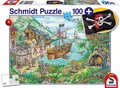 Produktbild: Schmidt Spiele KinderPuzzle - Piratenbucht mit Piratenflagge, 100 Teile