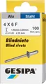 Produktbild: Gesipa Blindniet Minipack Alu 4x 6mm a 100St.