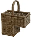 Produktbild: Stabiler Stufen-/ Treppenkorb aus Natur-Rattan mit Tragegriff  (Grau)