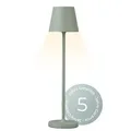 Produktbild: Tischlampe kabellos dimmbar - 2200mA Akku LED Tischleuchte mit Touch & Ladestation - IP54 Indoor & Outdoor geeignet - Nova Leuchte warmweiß 2700K -leichte & hochwertige Beleuchtung (grün)