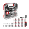 Produktbild: Original Einhell L-CASE 37-tlg. Bit- und Ratschen-Set (25-mm-Bits, Ratsche, Schnellwechselbithalter, Steckschlüssel, Adapter, Stecknussverlängerung inkl. Aufbewahrungsbox)