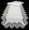 Produktbild: Spitzendecke Spitze Altweiss #8139 Tischläufer Mitteldecke Tischband 45x130cm...