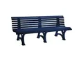 Produktbild: Parkbank aus Kunststoff, mit 13 Leisten, Breite 2000 mm, stahlblau kaiserkraft