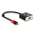 Produktbild: DeLock USB-Adapter 62730, schwarz, HDMI Buchse auf USB-C Stecker, USB 3.1