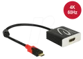 Produktbild: DELOCK 62730 - USB C Stecker auf HDMI 4K/60Hz Buchse DP-Alt Mode