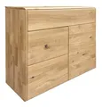 Produktbild: Kommode Sideboard 2 Türen 1 Schublade Wildeiche massiv geölt Push-to-Open