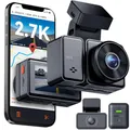 Produktbild: VANTRUE E2 2.7K+2.7K Dashcam Auto vorne hinten 5GHz WiFi 9MB/S GPS, Fernbedienung Sprachbefehle Dash cam Dual 1944P/1440P WDR Nachtsicht Puffer Parkmodus Auto Kamera, 2.45’’ 320° G Sensor, max. 512GB