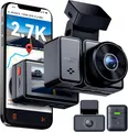 Produktbild: Dashcam 2.7K+2.7K Dual WiFi GPS Auto Kamera vorne+hinten Nachtsicht Parkmodus