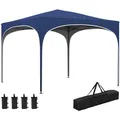 Produktbild: Outsunny Faltpavillon,, Blau, Metall, 295x255x295 cm, Sonnen- & Sichtschutz, Pavillons & Pergolas