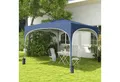 Produktbild: Outsunny Faltpavillon Dreistufig verstellbar, Pop Up Pavillon mit UV Schutz, mit 0 Seitenteilen, (Pavillon, Gartenpavillon), für Garten, Balkon, Blau