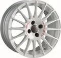 Produktbild: 4x Alufelgen OZ SUPERTURISMO WRC WHITE + RED LET. 8x18 ET40 LK5 114 18 Zoll Felg
