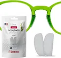 Produktbild: Setex Gecko Grip Brillen-Nasenpads (5 transparente Paare) – Rutschfest 0,6 mm, Mikrostrukturierte Fasern, Ultrastarker Griff, Ultraweich, Selbstklebend, 0,6 x 7 x 16 mm
