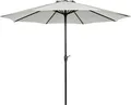Produktbild: Sonnenschirm - Hellgrau - mit Kurbel - Aluminiumgestell - Ø 300 cm