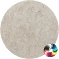 Produktbild: BIASTO - Premium Filz Untersetzer - rund 15cm - Farbe: kamelhaar (HF047). Design Glas-Untersetzer für Getränke, Tisch, Bar, Tasse, Vase