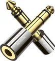Produktbild: MOSWAG 2 Stück Klinke Adapter 3,5mm auf 6,35mm Stecker Buchse Stereo Kopfhörer