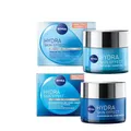Produktbild: 2tlg. Set Nivea Hydra Skin Effect Creme Gel Pures Hyaluron 72H Glow Tag + Nacht